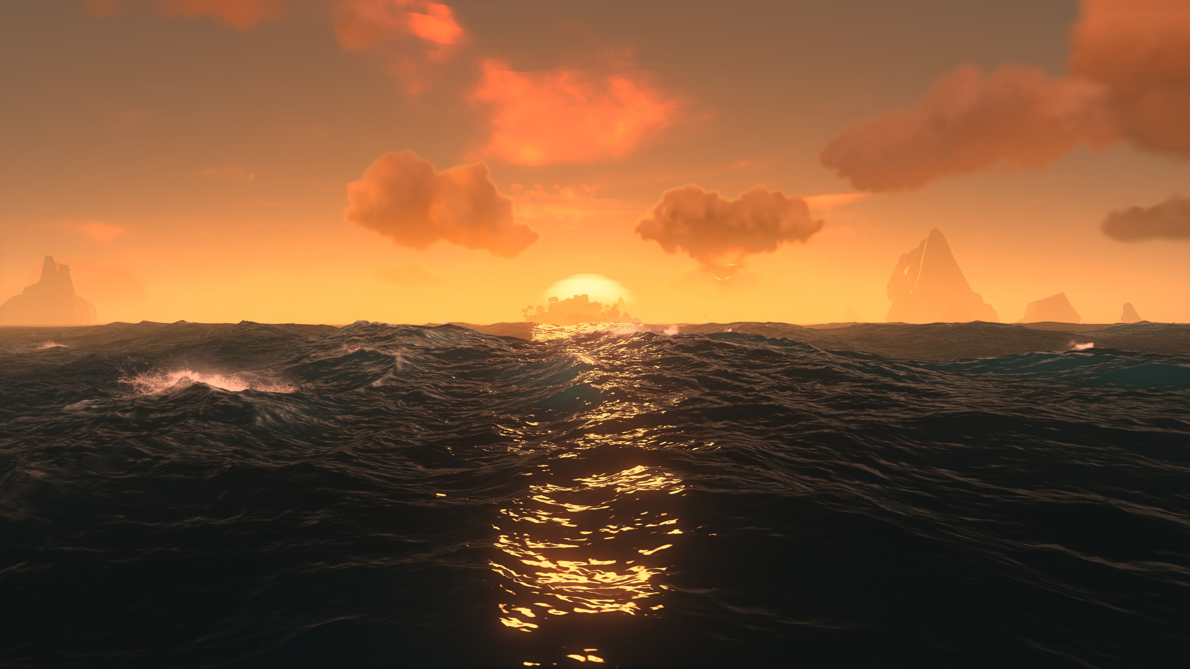 Picture of an ocean sunset