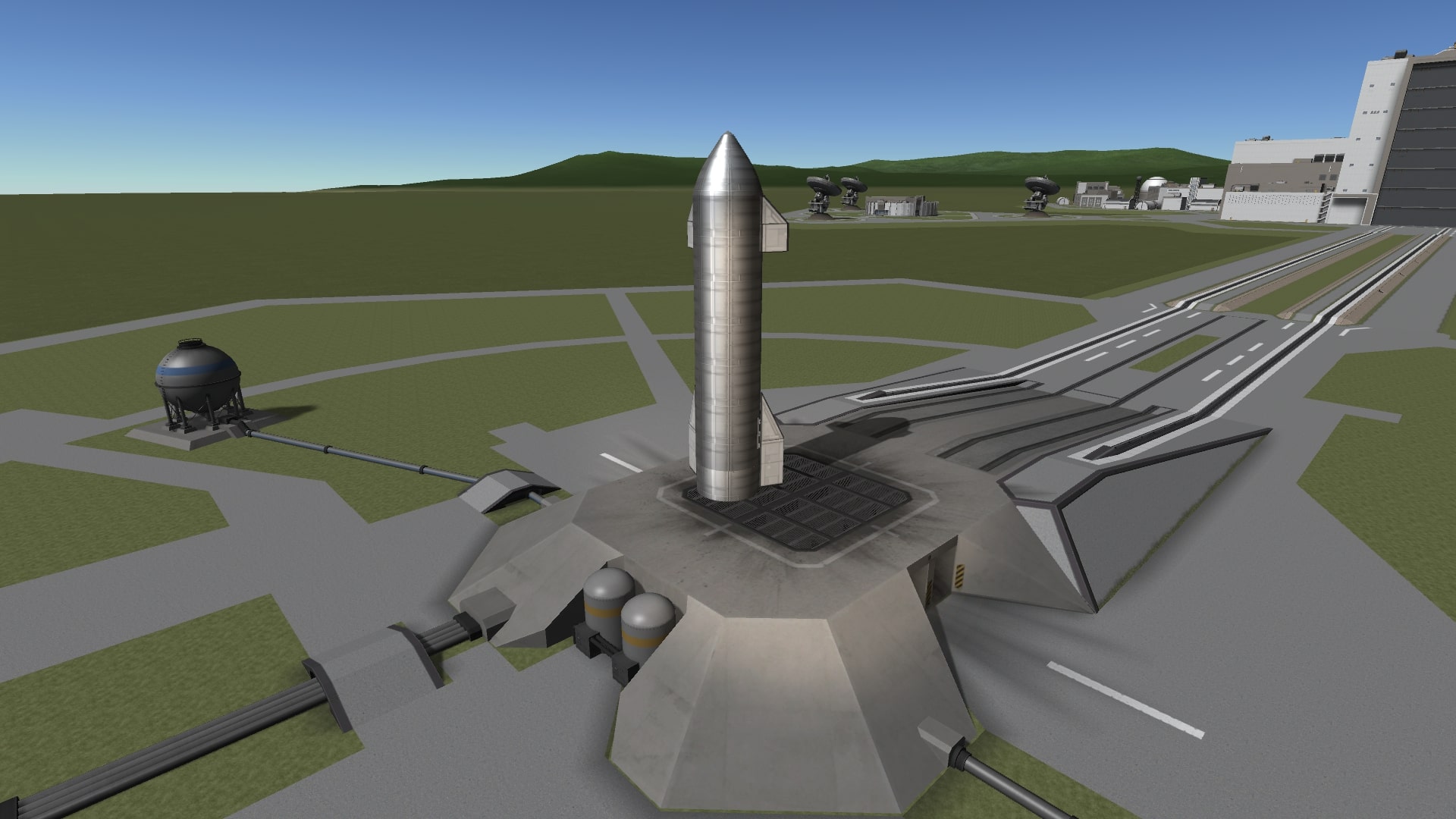 Picture of a starship rocket on a launchpad