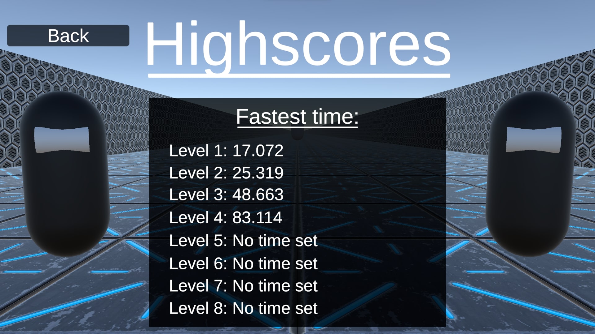 Highscore screen